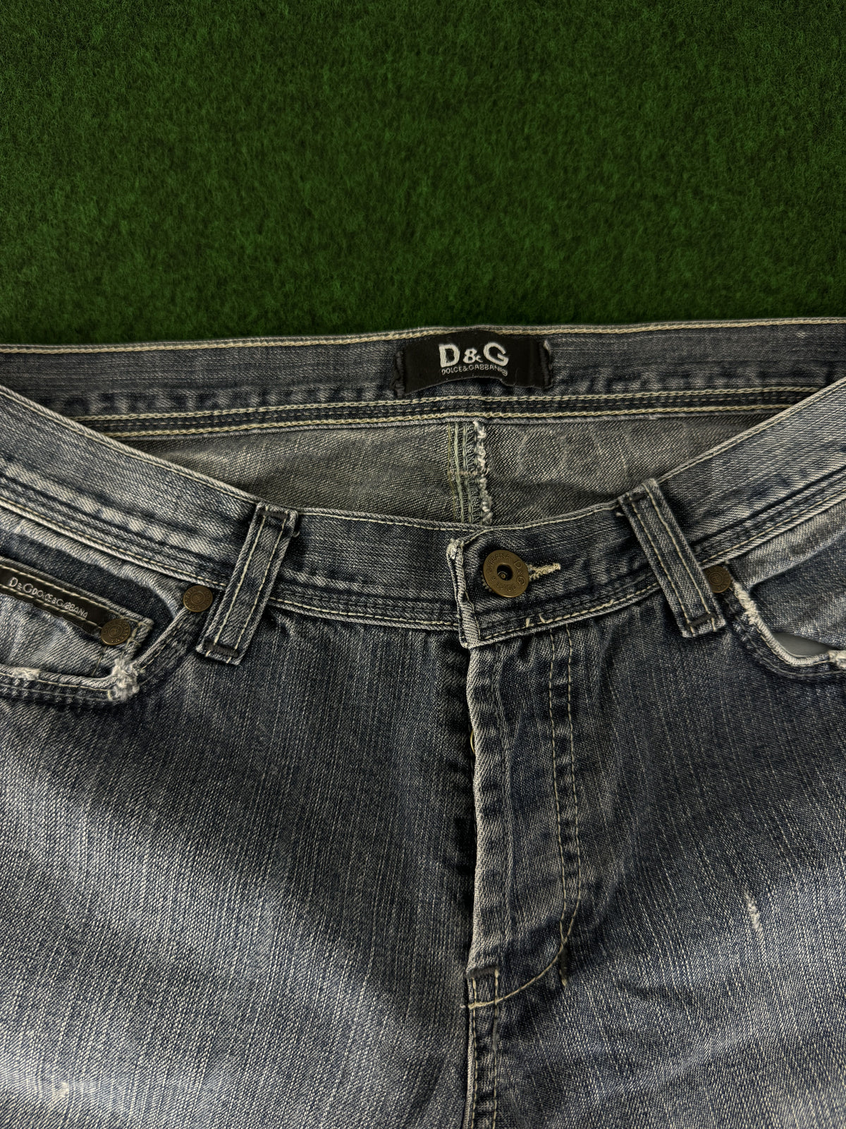 D&G Dolce & Gabbana Distressed Jeans Vintage Grau