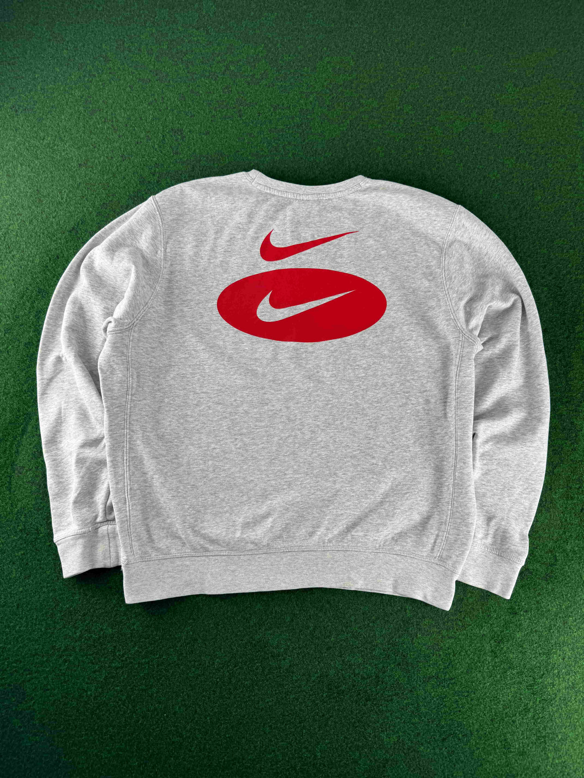 Nike Swoosh Sweatshirt Vintage Gr. M Grau