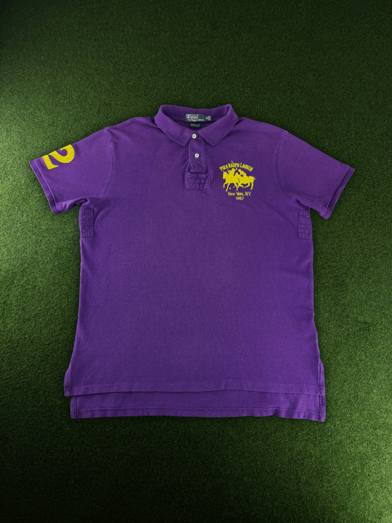 Polo Ralph Lauren Custom Fit Poloshirt Vintage Herren Gr. XL Lila