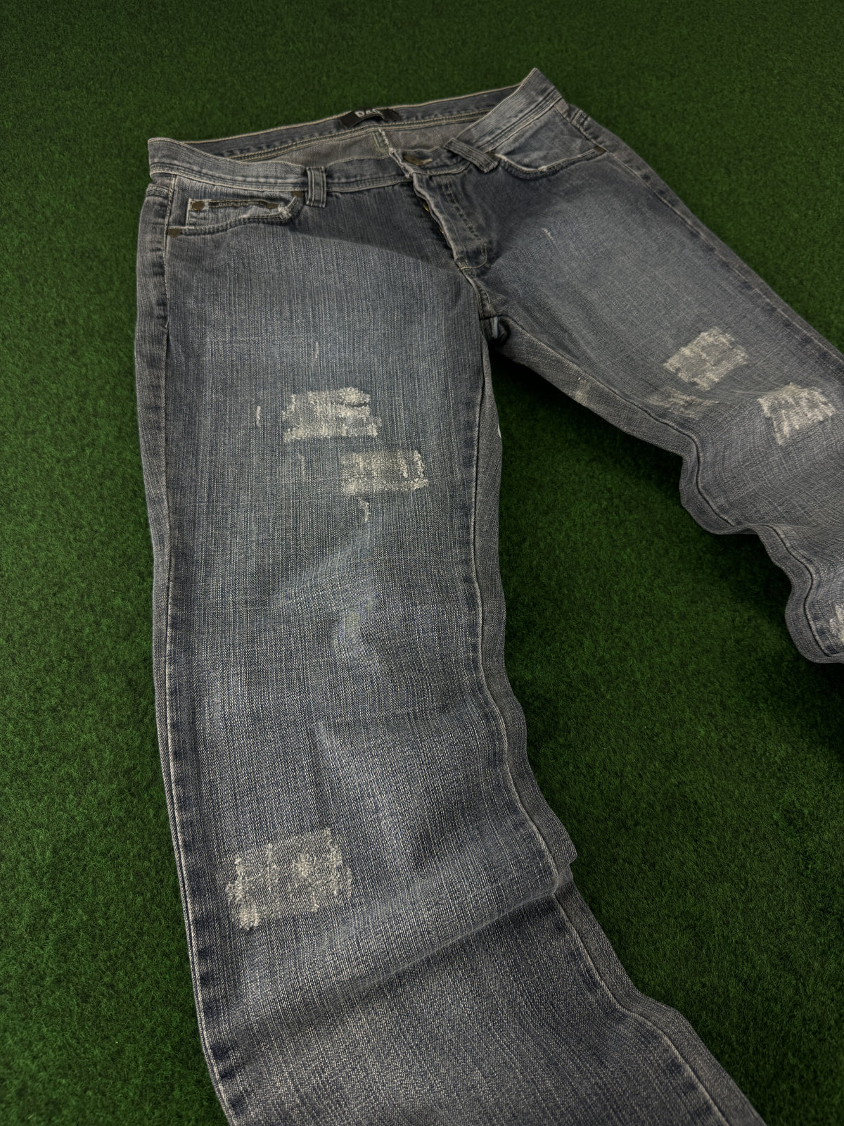 D&G Dolce & Gabbana Distressed Jeans Vintage Grau