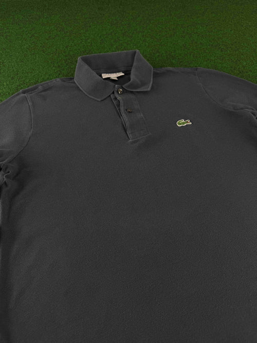 Lacoste Langarm-Poloshirt Vintage Grau Größe XS Classic Fit